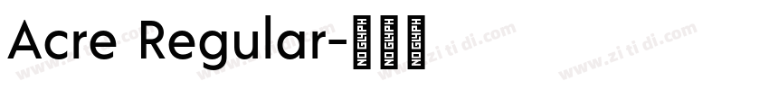 Acre Regular字体转换